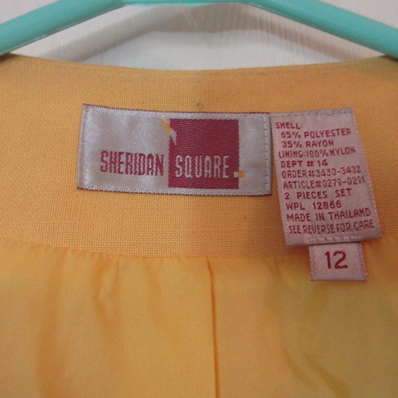 Vintage Yellow Short Sleeve Jacket Size 12 - Picture 2 of 4